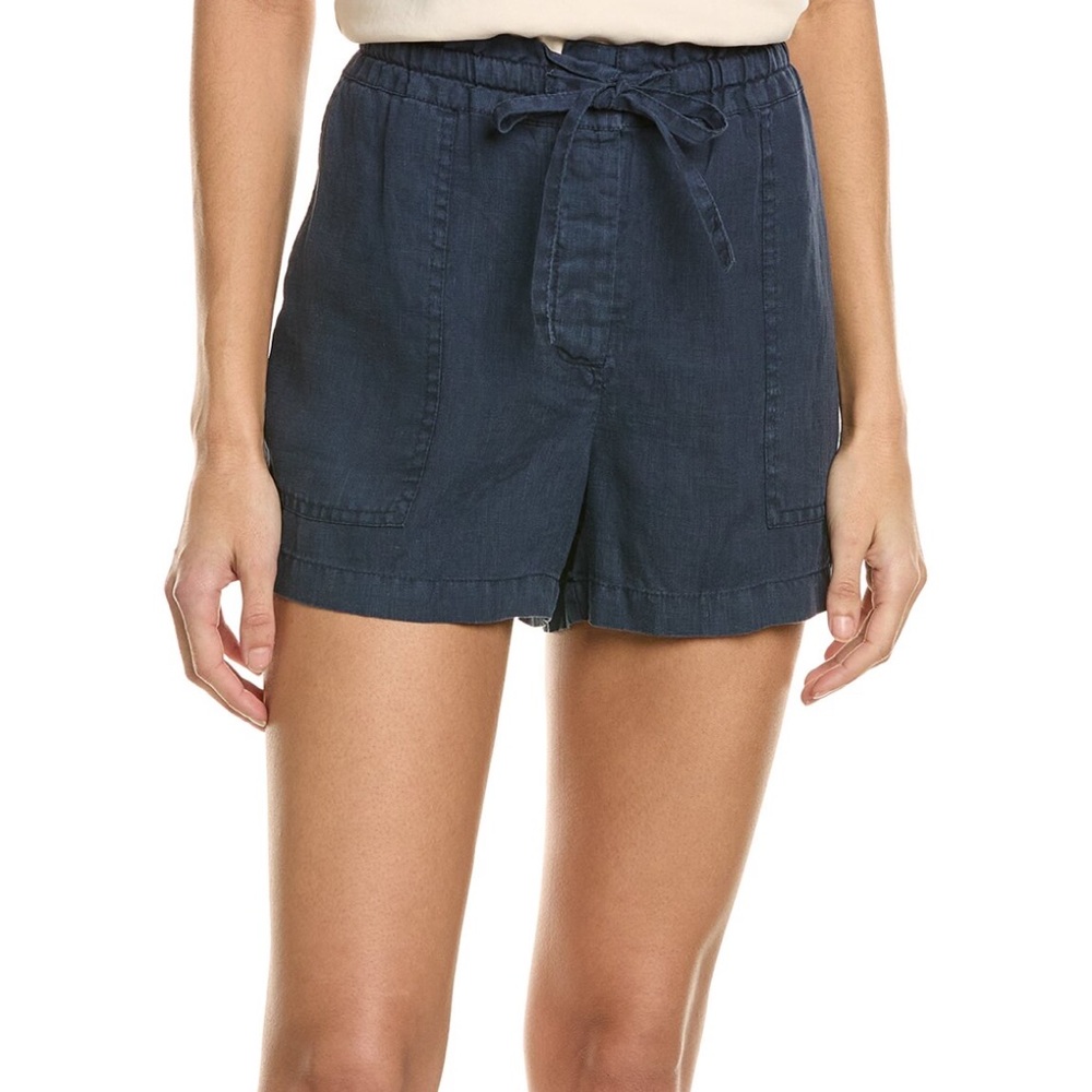 Michael stars navy Paulette linen shorts